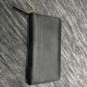 Marc Jacobs Black Leather Zip-Around Wallet